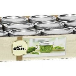 Kerr Canning Jars, Wide Mouth Half-Pint Mason Jars